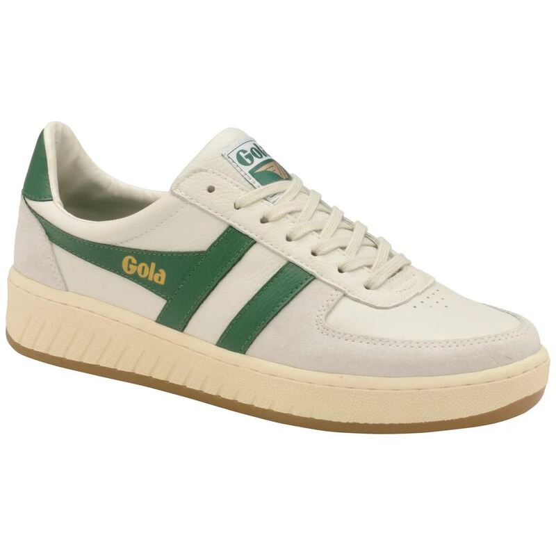 Gola Mens Grandslam 78 Trainers Off White Green Gum