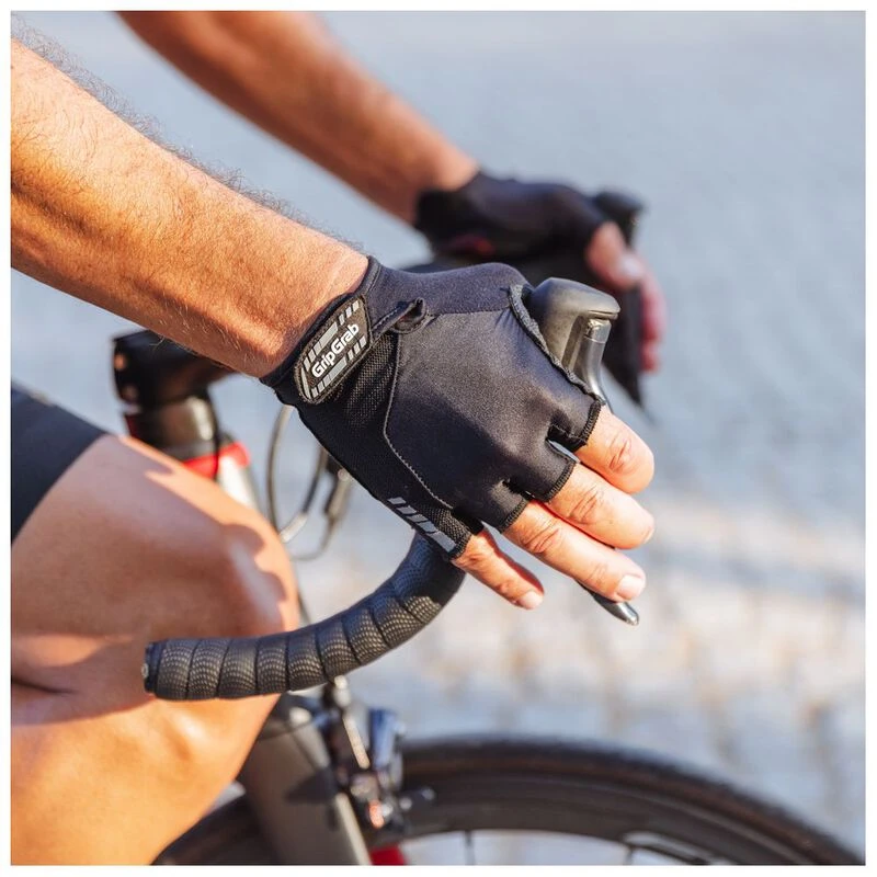 Gripgrab ProGel Padded Summer Fingerless Gloves Black Sportpursuit