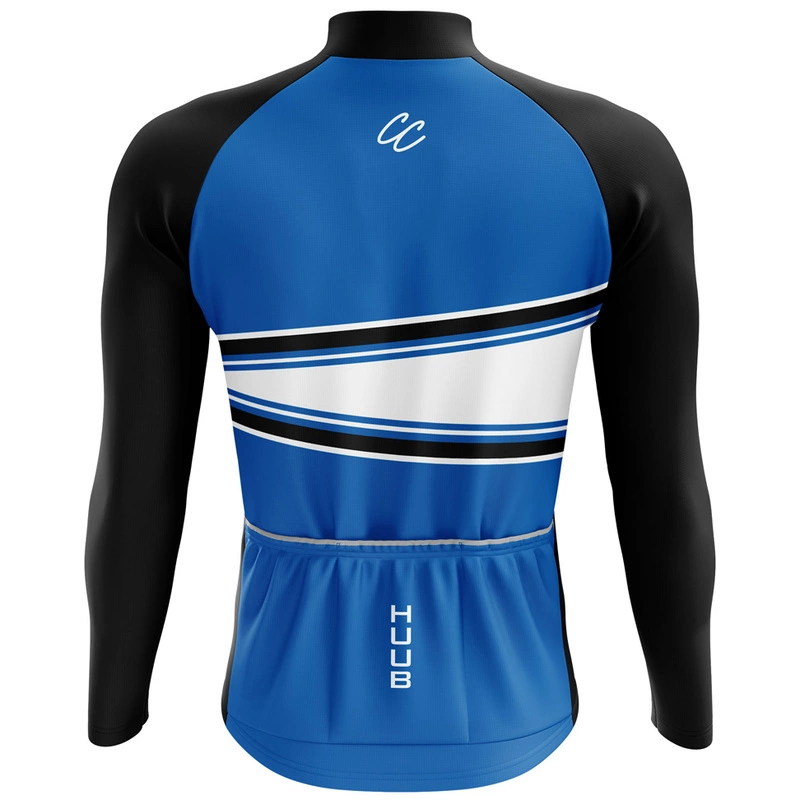 HUUB Mens CC Long Sleeve Thermal Cycling Jersey (Blue) Sportpursuit.