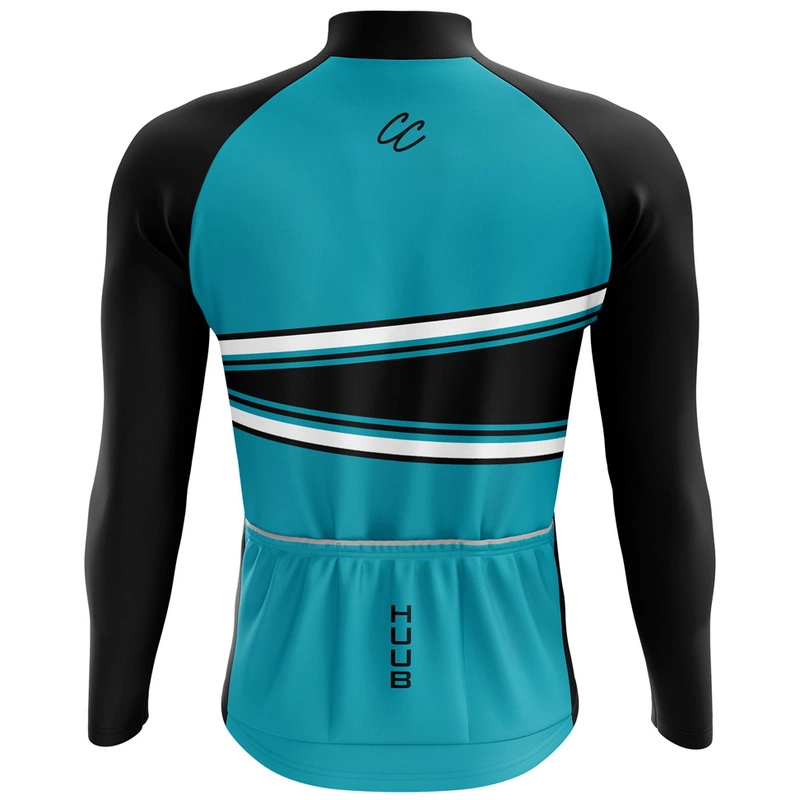 HUUB Mens CC Long Sleeve Thermal Cycling Jersey (Teal) Sportpursuit.
