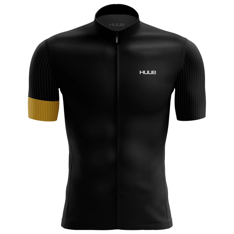 HUUB Mens Iron Short Sleeve Jersey Black Gold Sportpursuit