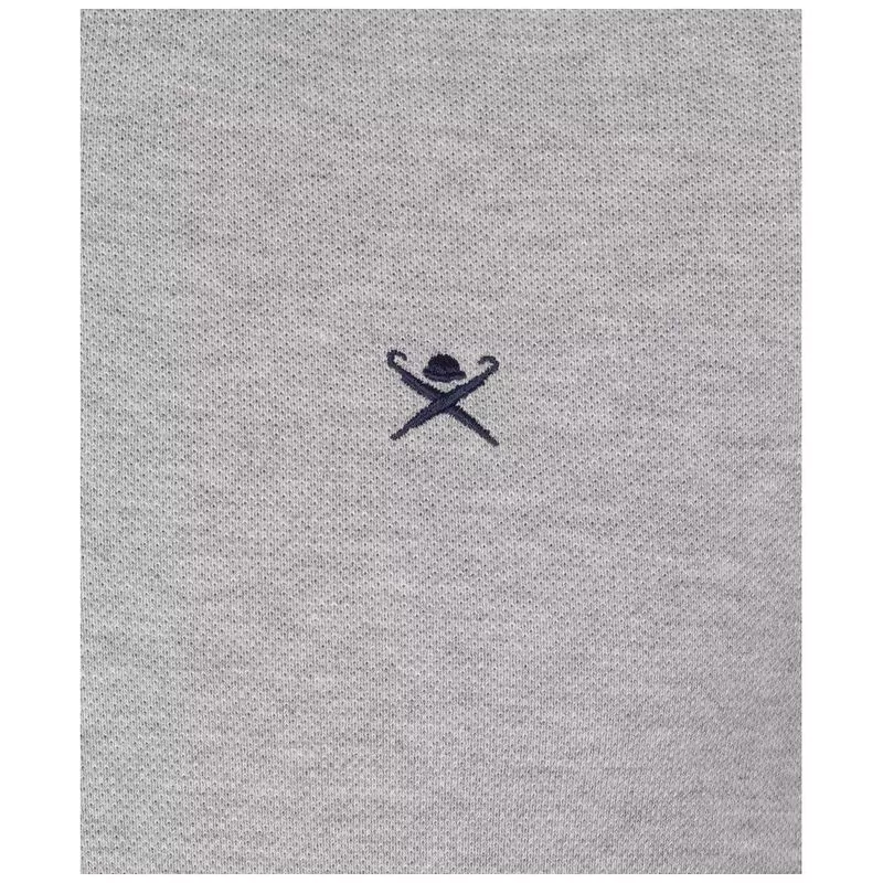 Hackett Mens Double Tip Polo Shirt (Light Grey Marl) | Sportpursuit.co