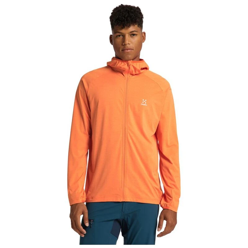 Haglöfs Mens Mirre Mid Hooded Fleece Jacket (Flame Orange) | Sportpurs