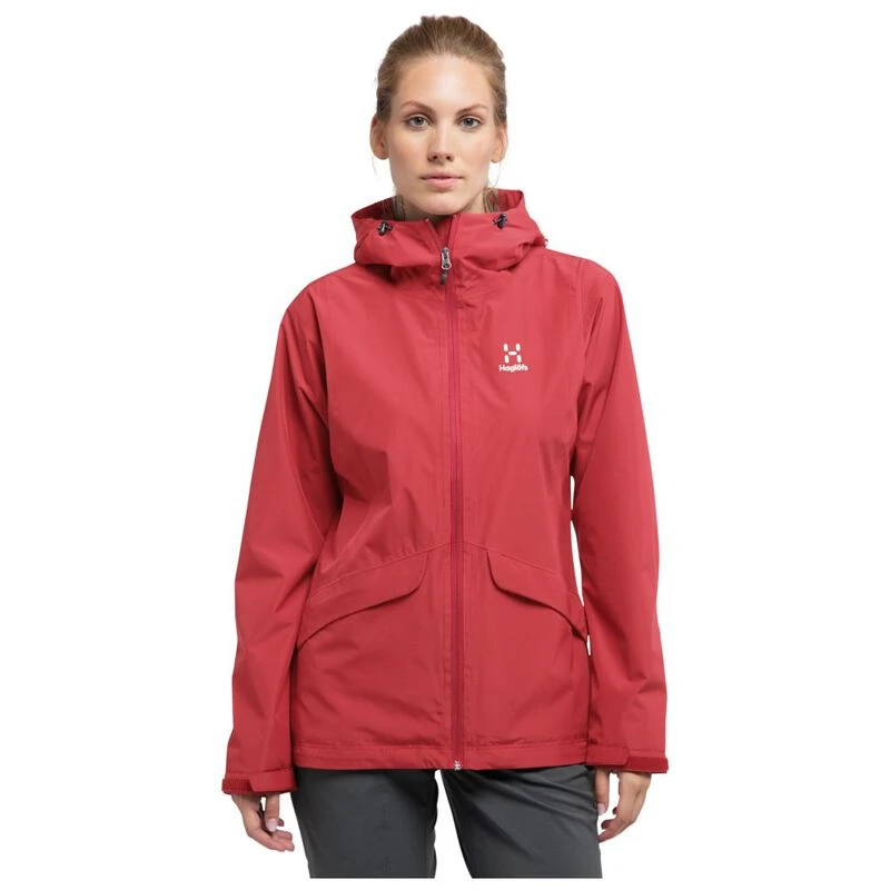 Haglöfs Womens Husk Waterproof Jacket Waterproof Jacket (Hibiscus Red)