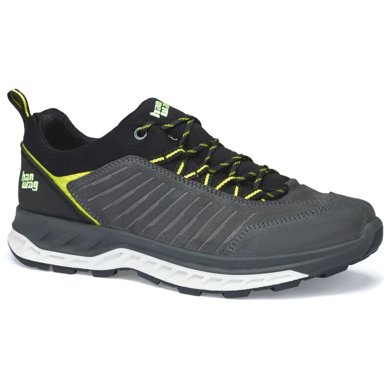 Hanwag Mens Blueridge Low LL Hiking Shoes (Asphalt/Yellow) | Sportpurs