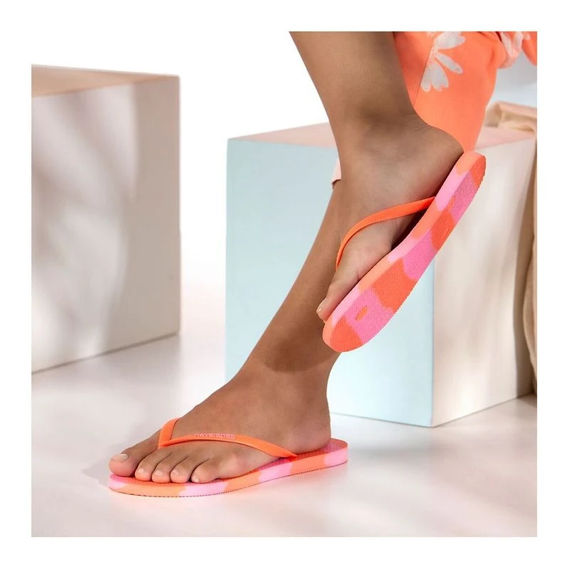 Havaianas Womens Slim Color Fun Flip Flops Orange Sportpursuit