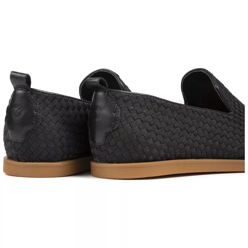 Mens black discount weave loafers