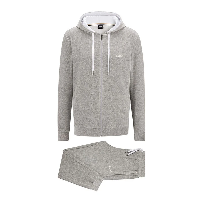 Light grey hugo boss tracksuit new arrivals