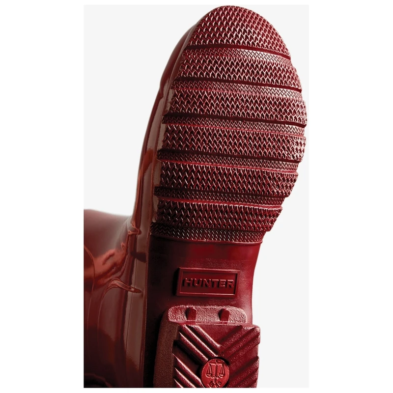 Red tall gloss hunter on sale boots