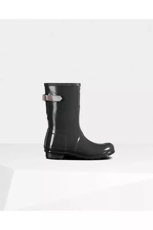 Hunter Womens Original Short Adjustable Gloss Wellington Boots Firth