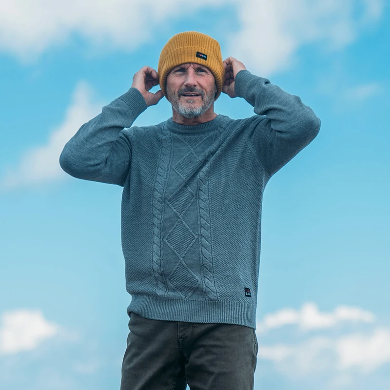 Mustard sales fisherman beanie