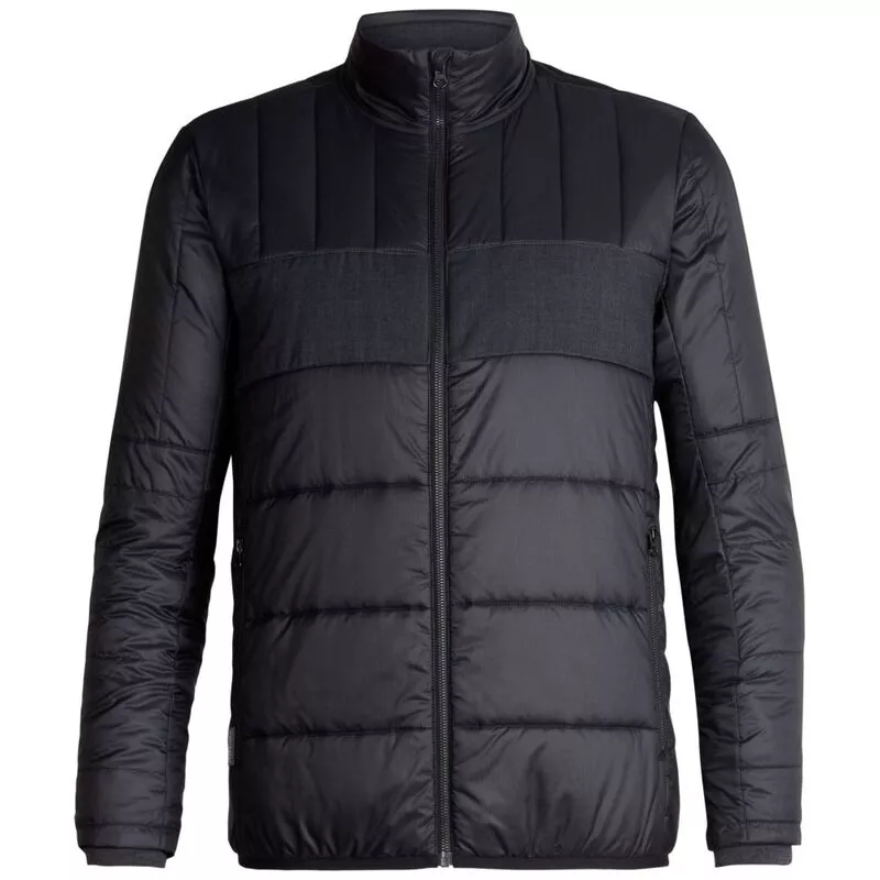 Icebreaker Mens Merino Blend Stratus X Jacket Black Jet Heather Sp
