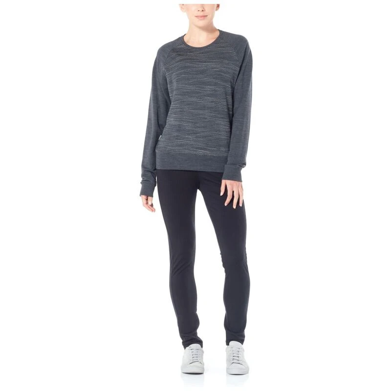 Icebreaker Womens Zoya Drift Horizons Top Jet Heather Sportpursuit