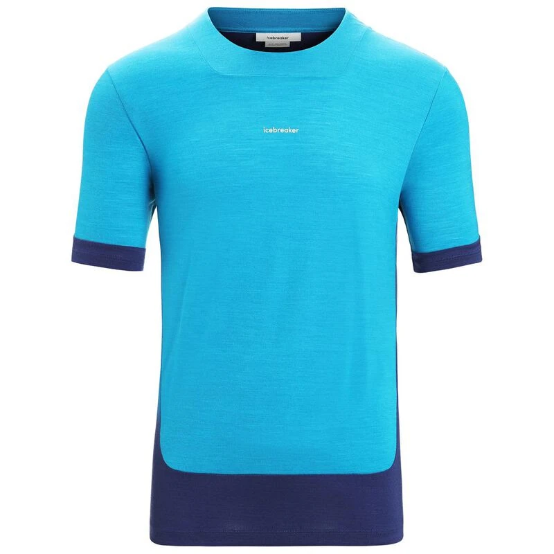 Icebreaker Mens ZoneKnit Merino Blend T-Shirt (Geo Blue/Royal Navy/CB)