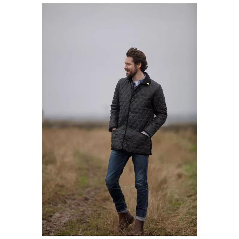 John Partridge Mens Rag Quilted Jacket Black Olive Sportpursuit