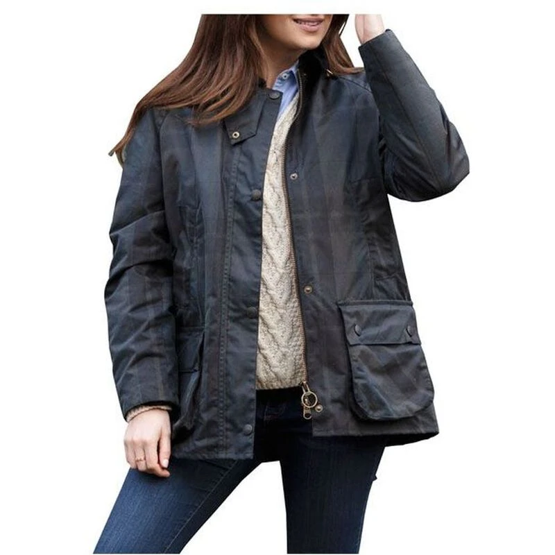 John Partridge Womens Landowner Patterned Wax Oversized Jacket (Dundee