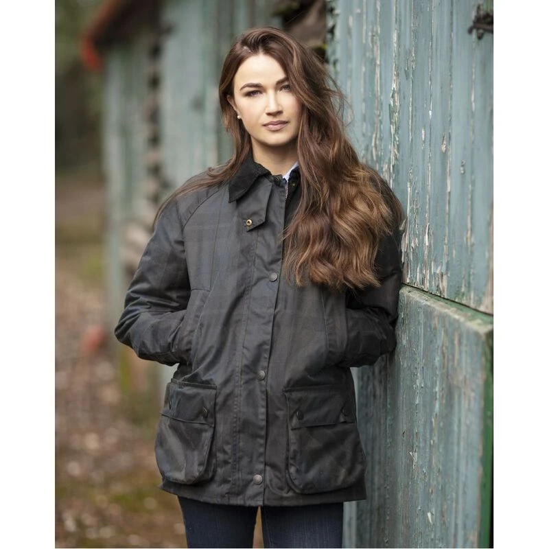 John Partridge Womens Landowner Patterned Wax Oversized Jacket (Dundee