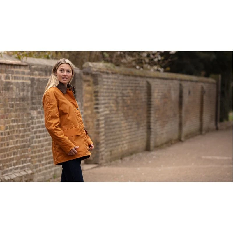 John Partridge Womens Landowner Bold Wax Oversized Jacket Sand Spo