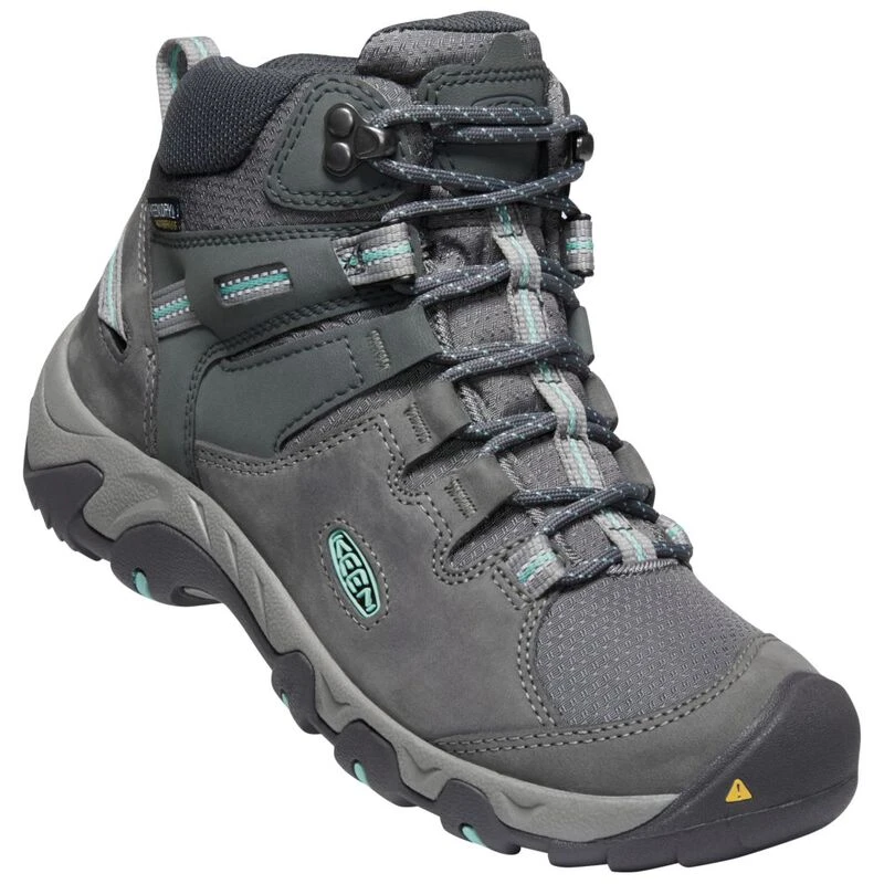 Keen Womens Steens Mid Waterproof Hiking Boots (Steel Grey/Ocean Wave)
