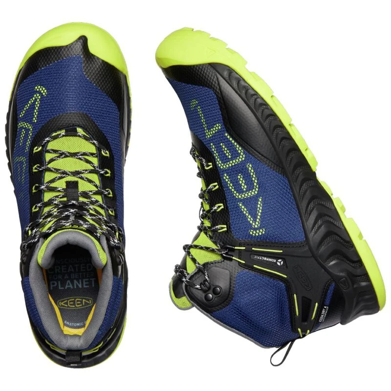 Keen Mens Nxis Evo Mid WP Waterproof Boots Black Evening Primrose