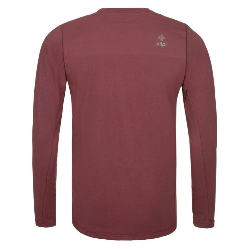 Kilpi Mens Spoleto Long Sleeve TShirt (Dark Red)