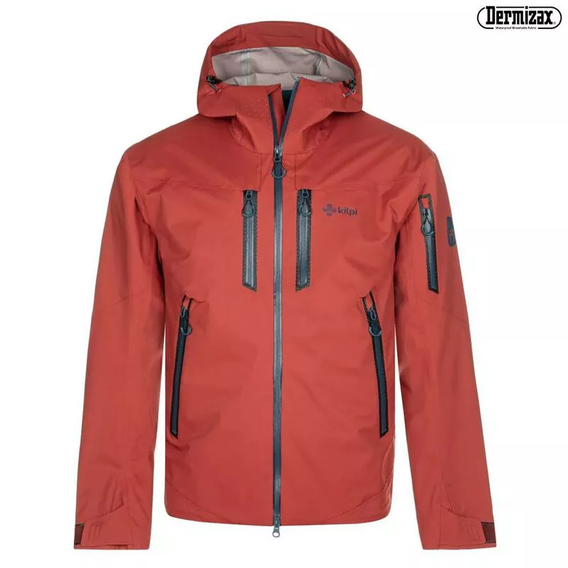 Kilpi Mens Hastar Waterproof Ski Jacket Dark Red Sportpursuit
