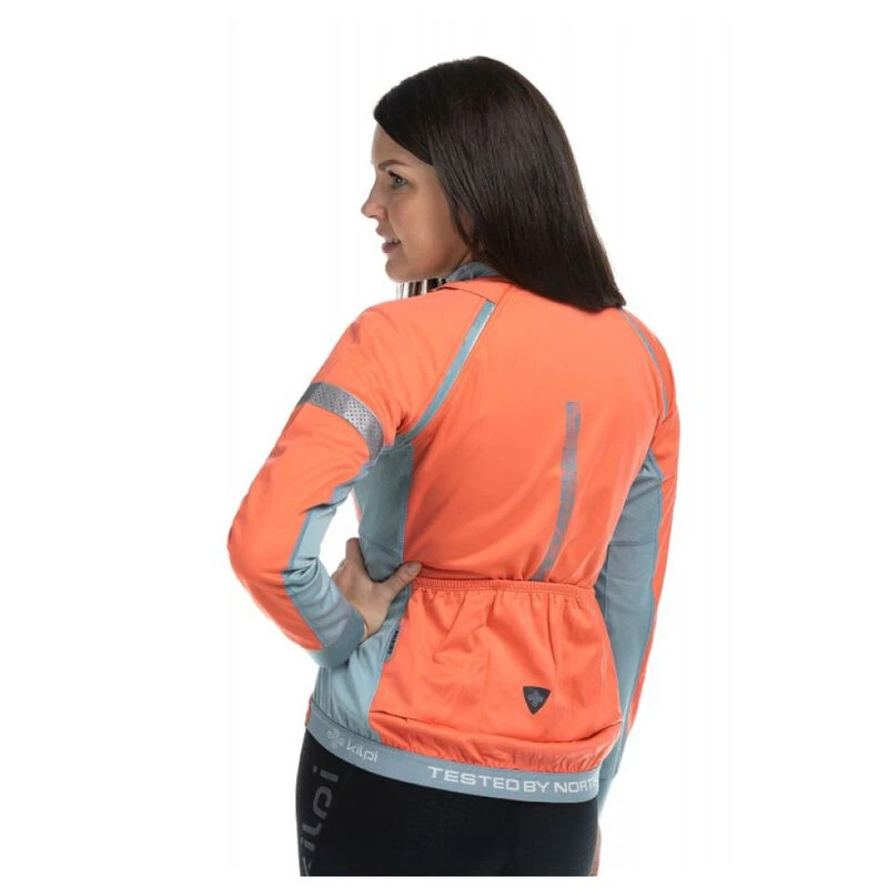 Kilpi Womens Zain Long Sleeve Cycling Jersey (Coral) Sportpursuit.co