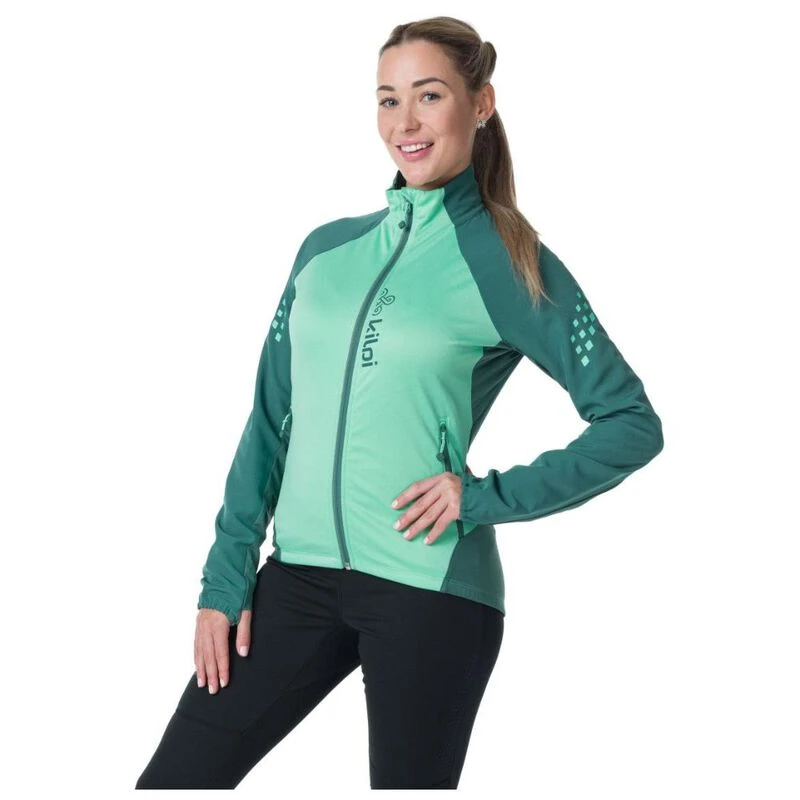 Kilpi Womens Nordim Softshell Running Jacket (Dark Green) Sportpursu