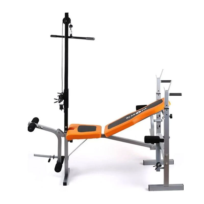 Klarfit Ultimate Gym Musculation Bench Orange Black Sportpursuit