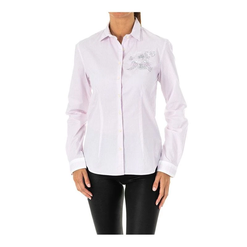 La Martina Camicia LWC603 Donna Rosa Bianco privatesportshop