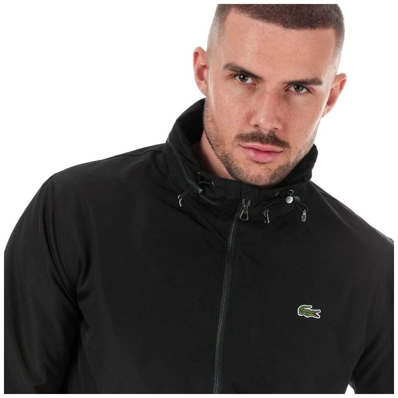 Lacoste short zip cotton twill jacket deals
