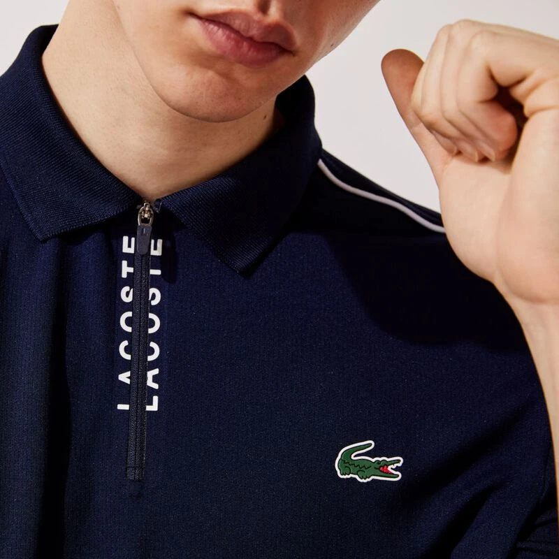 Lacoste Mens Knit Polo Shirt (Navy Blue/White) | Sportpursuit.com