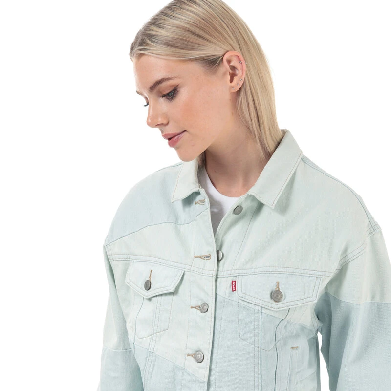 Levi s Womens Slouch Trucker Jacket Light Blue Sportpursuit
