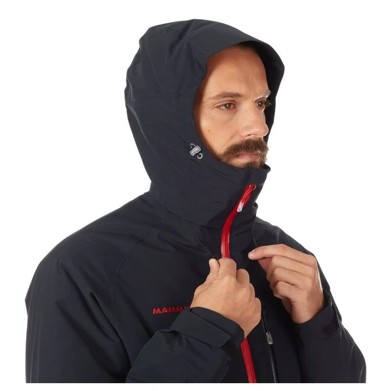 Mammut Mens Runbold Hardshell Thermo Hooded Jacket Black Sportpurs