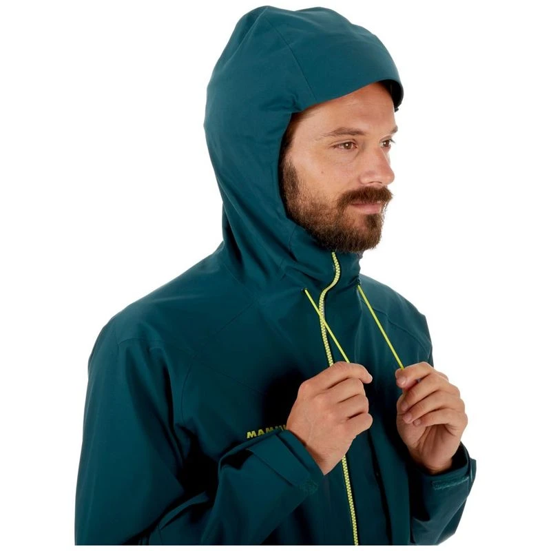 Mammut Mens Masao HS Hooded Jacket Dark Teal Sportpursuit