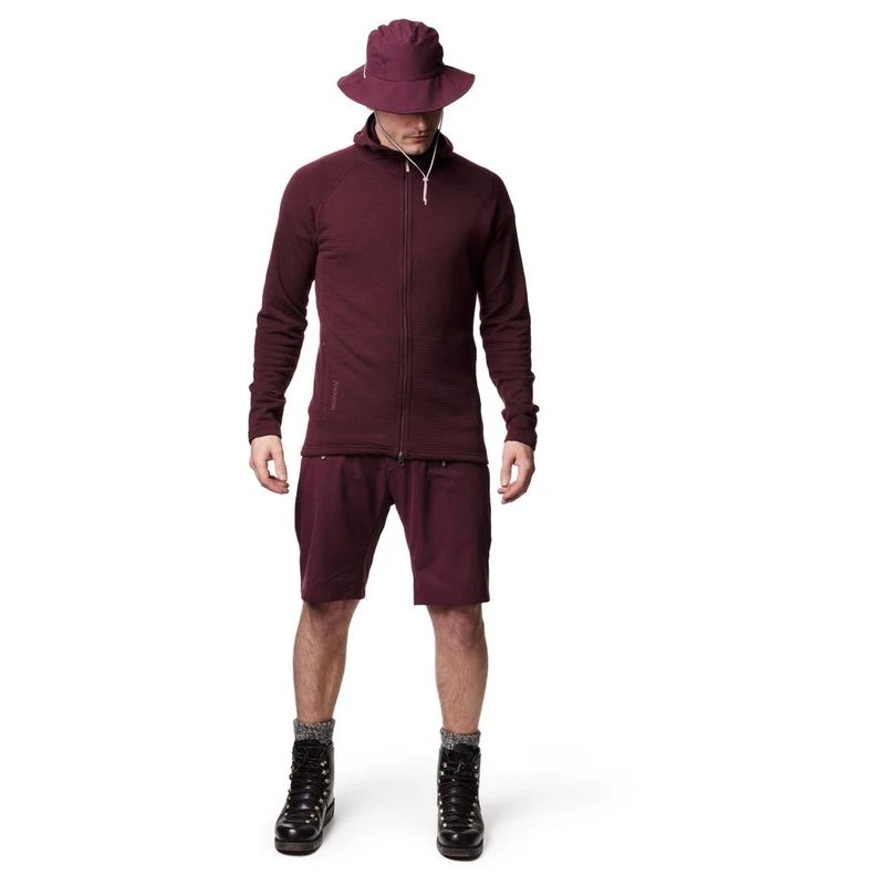 Houdini Mens Wooler Houdi Merino Hoodie (Raspberry Rush Red) | Sportpu