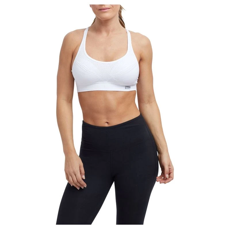 Marika Womens Skylar Seamless Sports Bra White Sportpursuit