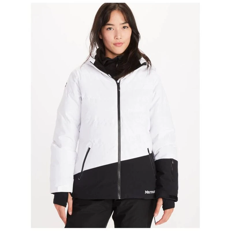 Marmot Womens Slingshot Jacket White Black Sportpursuit