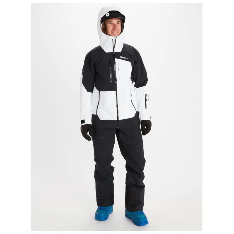 Marmot Mens Smokes Run Jacket White Black Sportpursuit