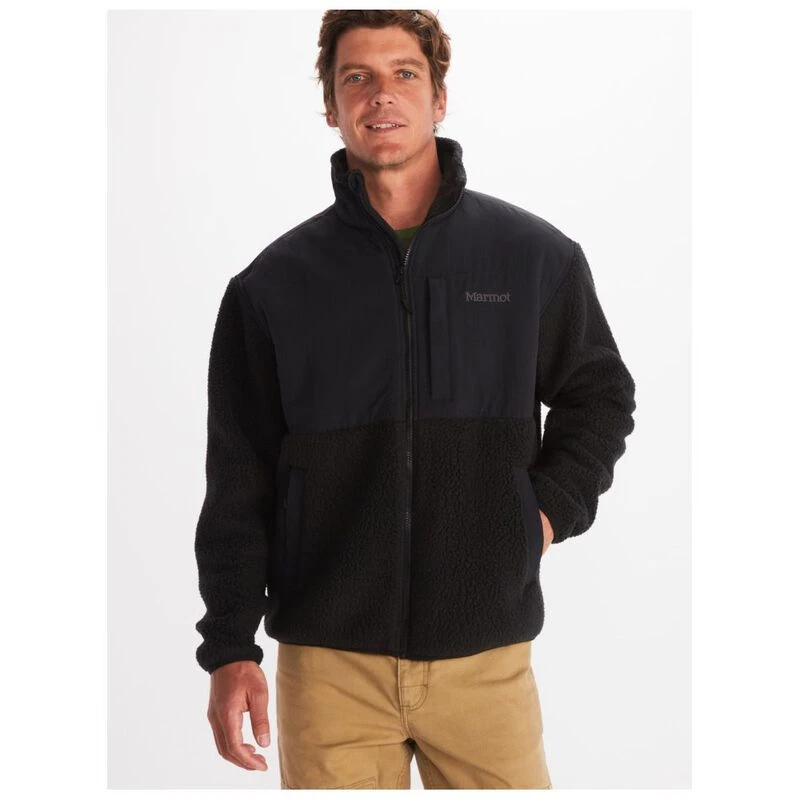 Marmot Mens Wiley Polartec Fleece Jacket Black Sportpursuit