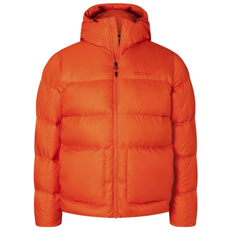 Marmot Mens Guides Hooded Down Jacket (Flame) | Sportpursuit.com