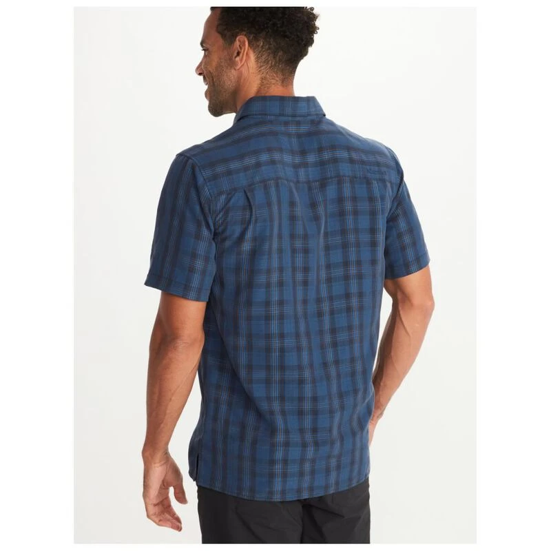 Marmot Mens Eldridge Short Sleeve Shirt Arctic Navy Varsity Blue S