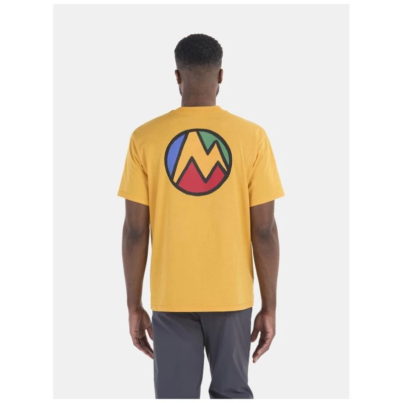 Marmot Mens Crayon M Dot T Shirt Golden Sun Sportpursuit