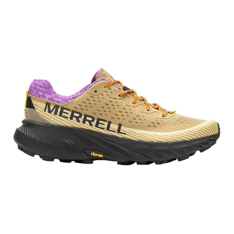 Merrell Mens Agility Peak 5 Trail Running Shoes Khaki Dewberry Spo