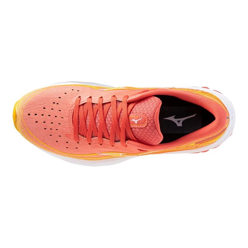 Mizuno Womens Wave Skyrise 5 Running Shoes Orange Sportpursuit