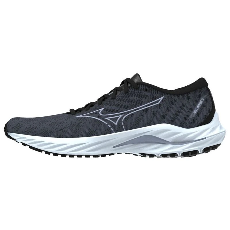 Mizuno Womens Wave Inspire 19 Running Shoes Black Silverstar Silver C