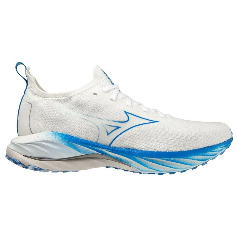 Mizuno Mens Wave Neo Wind Running Shoes Undyed White Peace Blue Sp