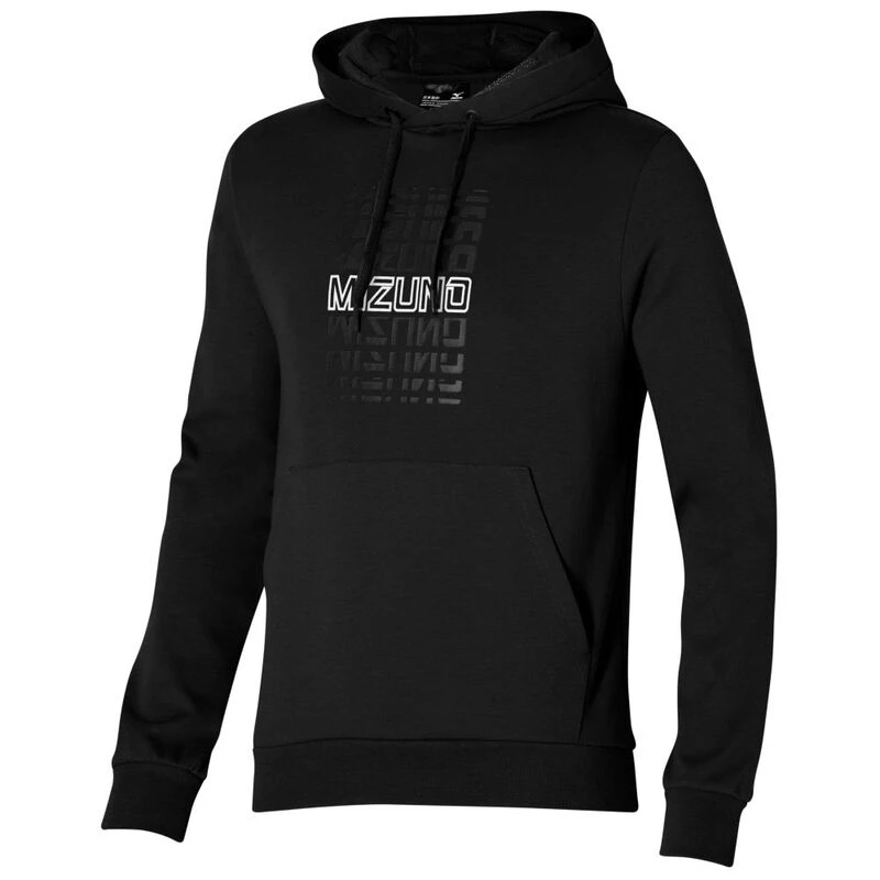 Mizuno Mens Graphic Hoody Black Sportpursuit