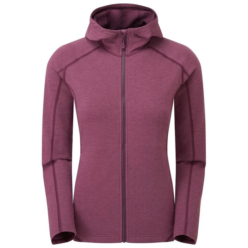 Montane Womens Spinon Hooded Fleece Jacket (Wineberry) | Sportpursuit.