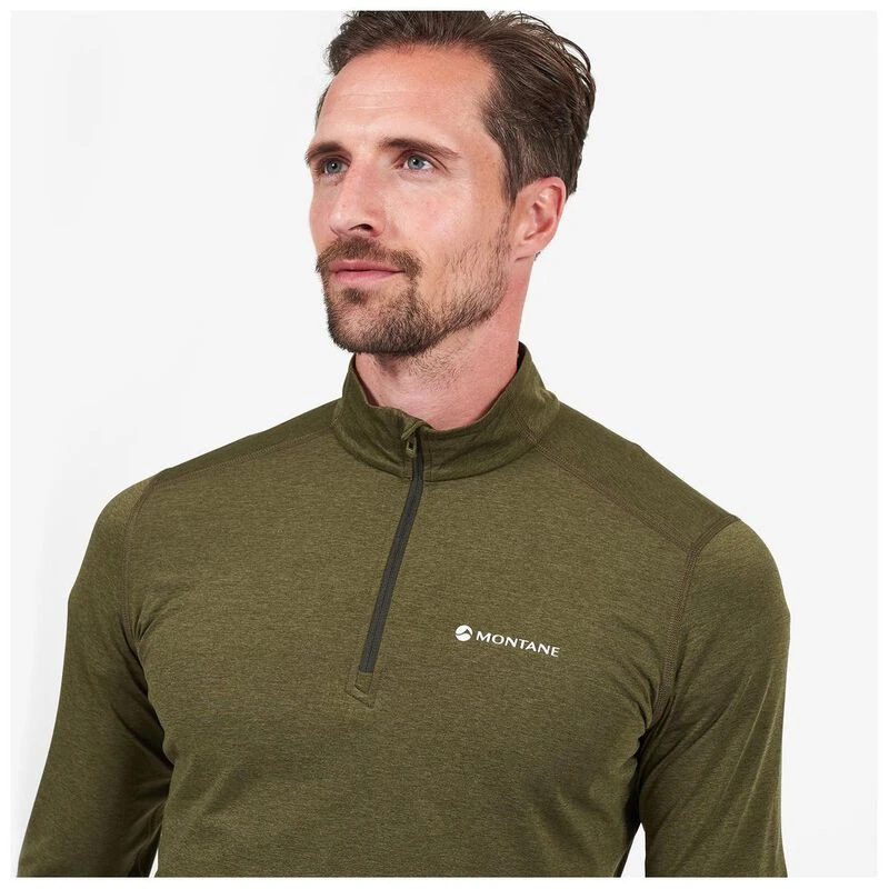 Montane Mens Dart Thermo Zip Neck Baselayer (Kelp Green) Sportpursui